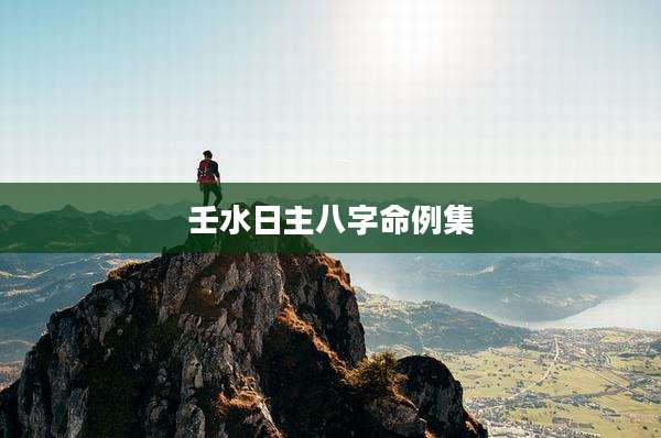 壬水日主八字命例集