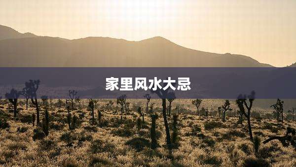 家里风水大忌