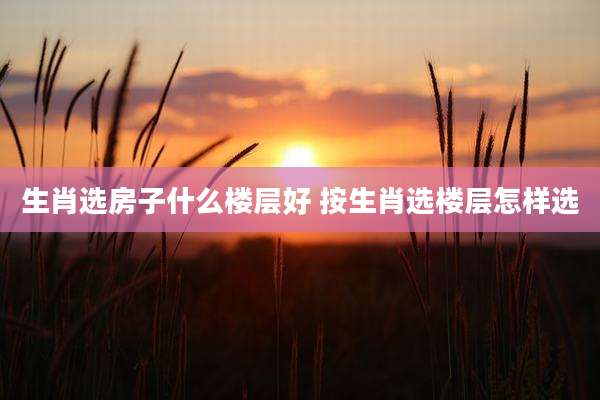 生肖选房子什么楼层好 按生肖选楼层怎样选