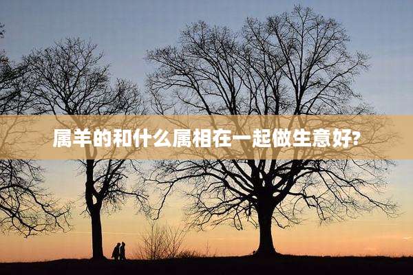 属羊的和什么属相在一起做生意好?
