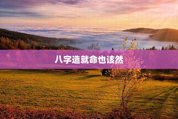 八字造就命也该然