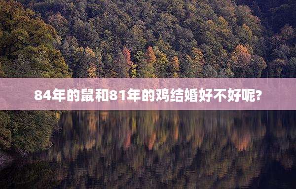 84年的鼠和81年的鸡结婚好不好呢?