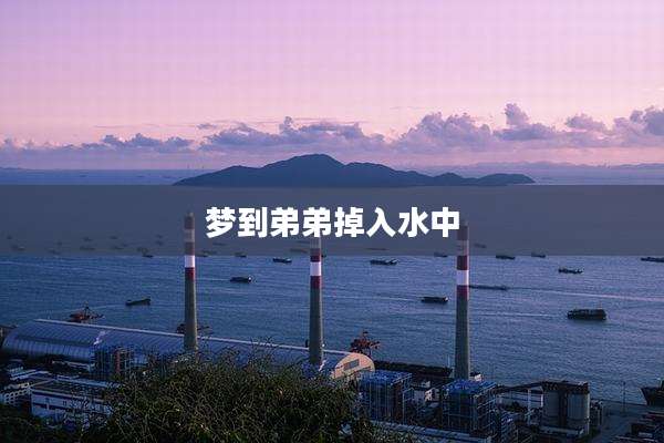 梦到弟弟掉入水中