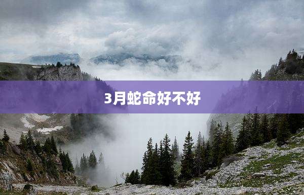 3月蛇命好不好