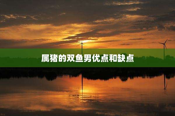 属猪的双鱼男优点和缺点