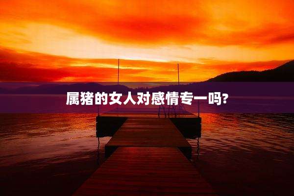 属猪的女人对感情专一吗?