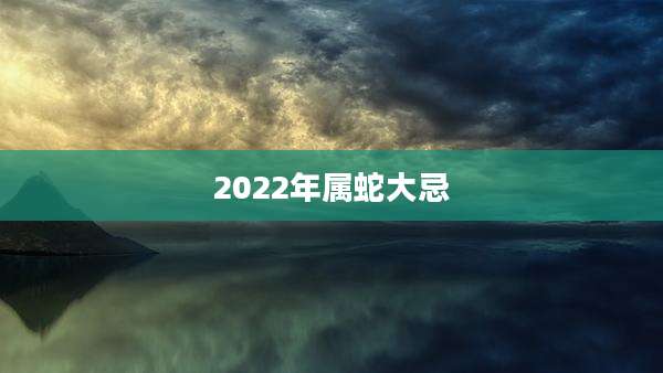2022年属蛇大忌