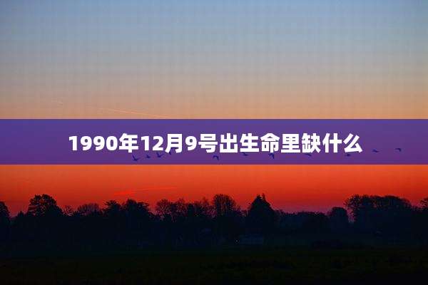 1990年12月9号出生命里缺什么