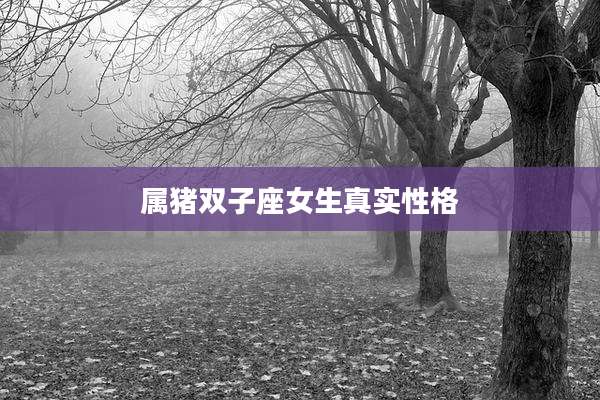 属猪双子座女生真实性格