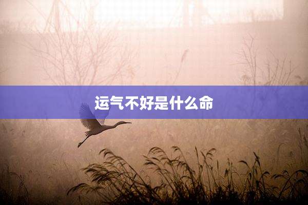 运气不好是什么命