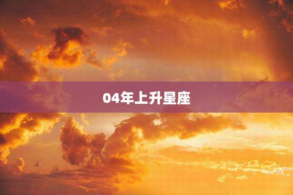 04年上升星座