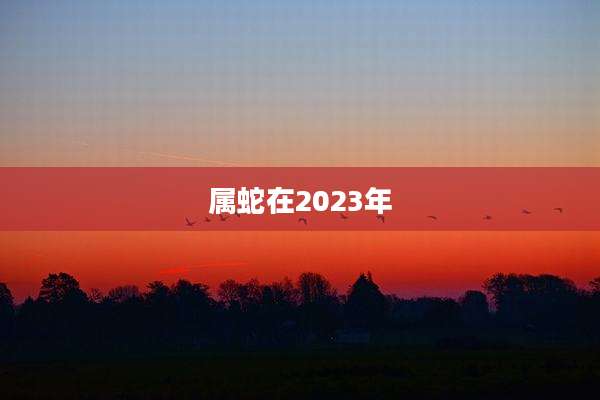 属蛇在2023年