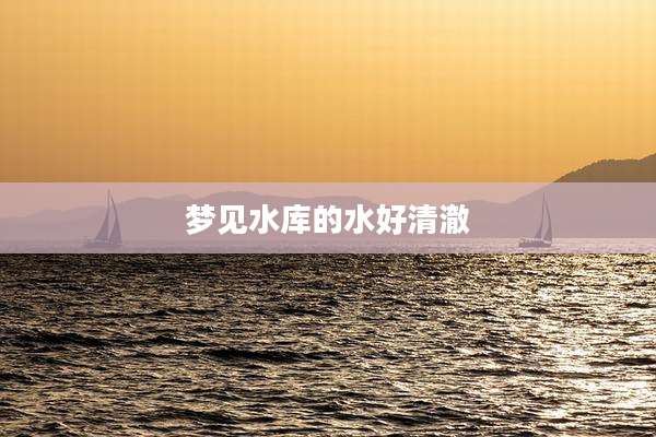 梦见水库的水好清澈