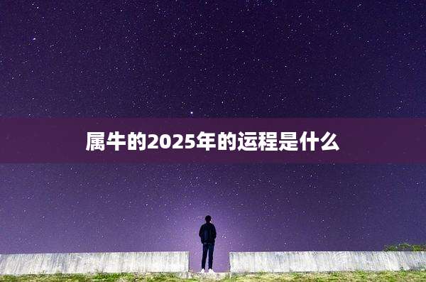 属牛的2025年的运程是什么