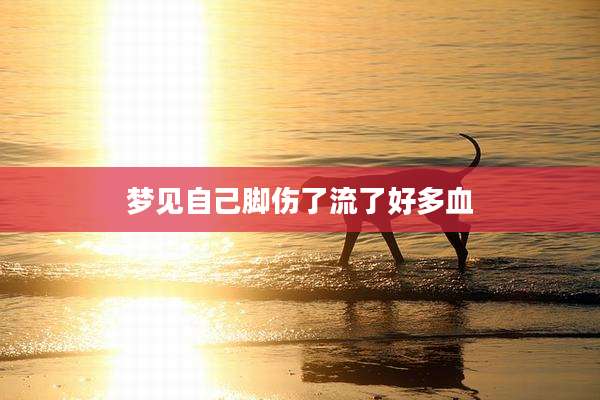 梦见自己脚伤了流了好多血
