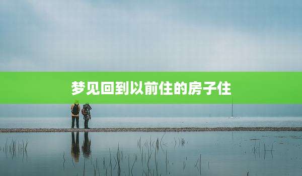 梦见回到以前住的房子住