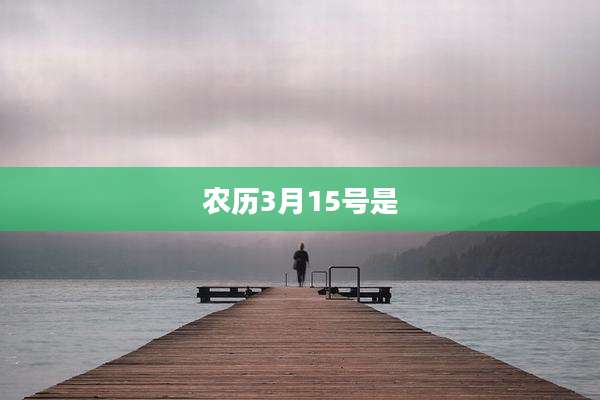 农历3月15号是