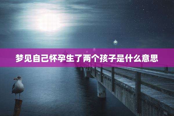 梦见自己怀孕生了两个孩子是什么意思