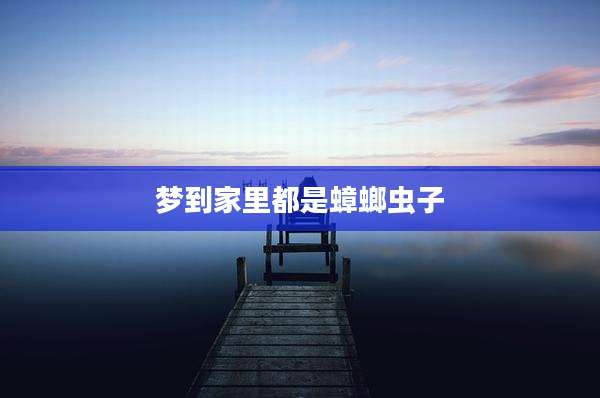 梦到家里都是蟑螂虫子