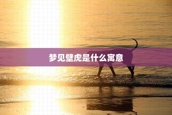 梦见壁虎是什么寓意
