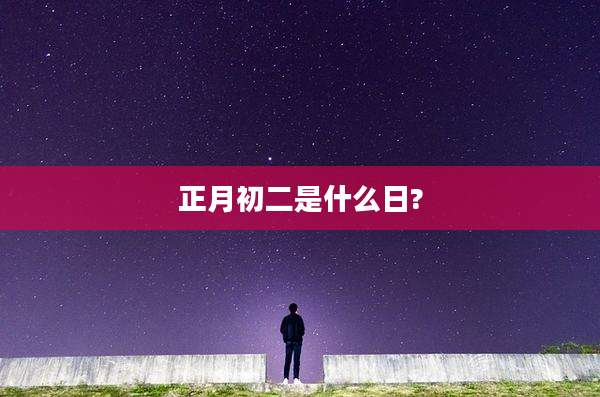 正月初二是什么日?