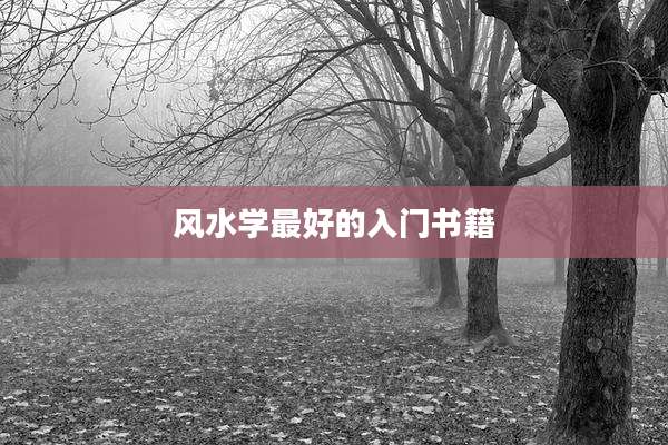 风水学最好的入门书籍