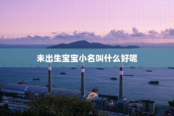 未出生宝宝小名叫什么好呢