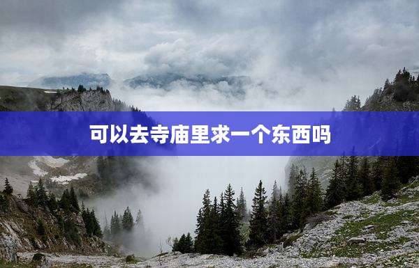 可以去寺庙里求一个东西吗