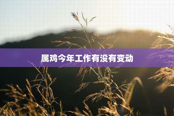 属鸡今年工作有没有变动