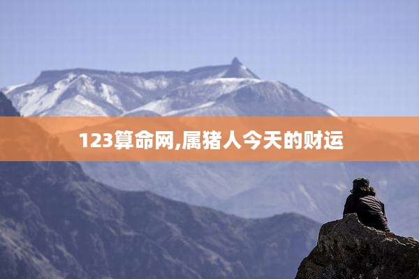 123算命网,属猪人今天的财运