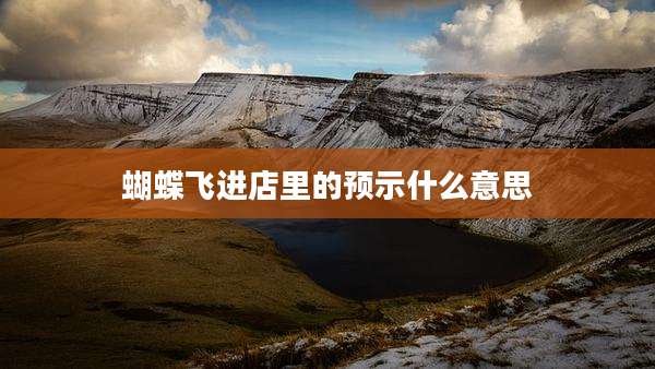 蝴蝶飞进店里的预示什么意思