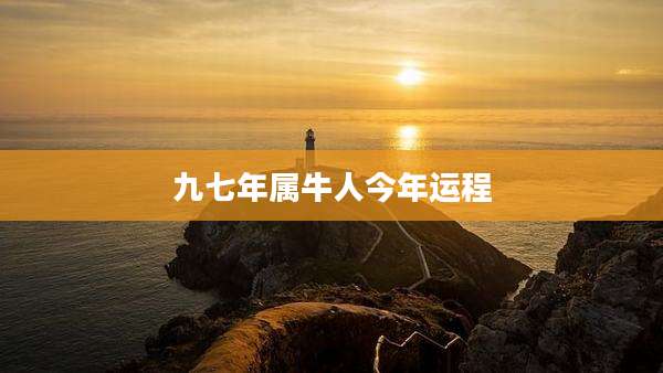 九七年属牛人今年运程