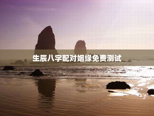 生辰八字配对姻缘免费测试