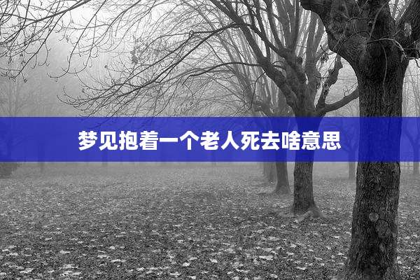 梦见抱着一个老人死去啥意思