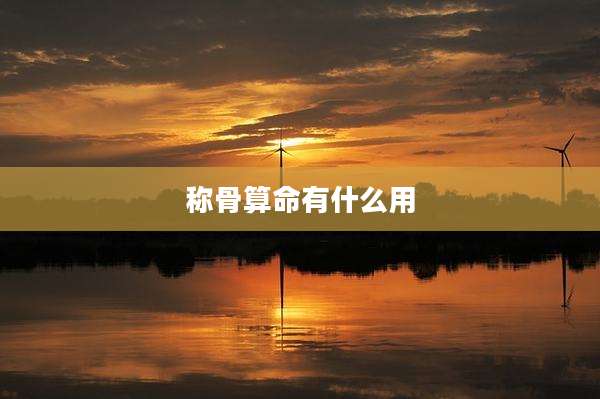 称骨算命有什么用