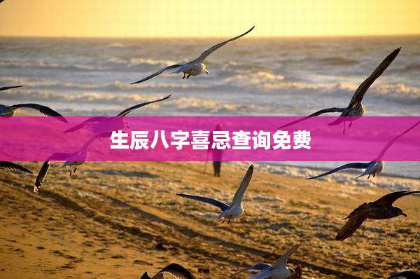 生辰八字喜忌查询免费