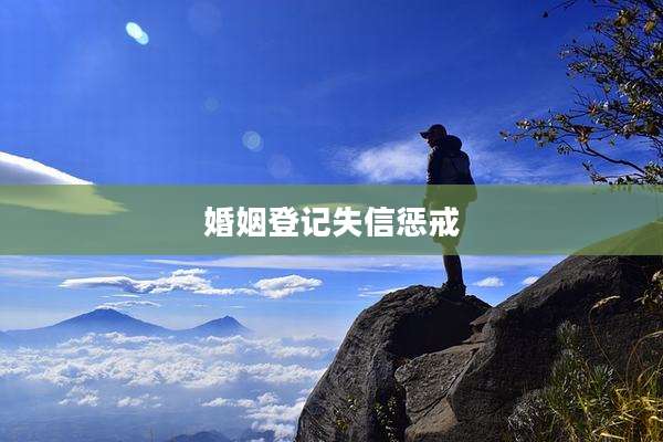 婚姻登记失信惩戒