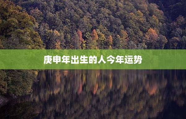 庚申年出生的人今年运势