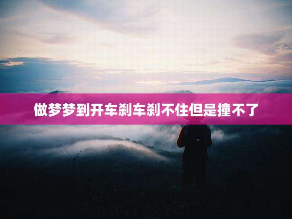 做梦梦到开车刹车刹不住但是撞不了