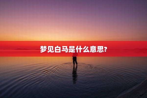 梦见白马是什么意思?