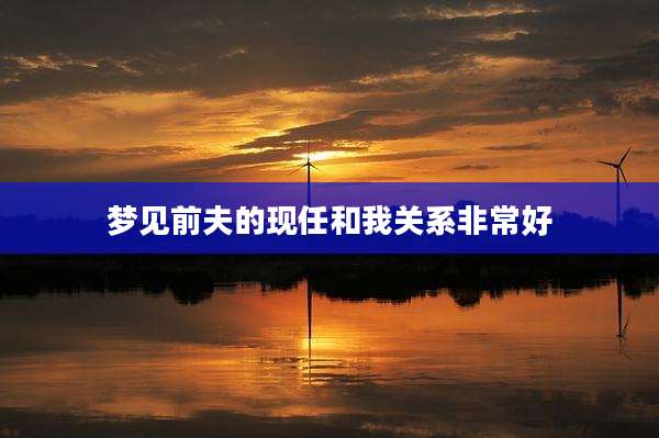 梦见前夫的现任和我关系非常好