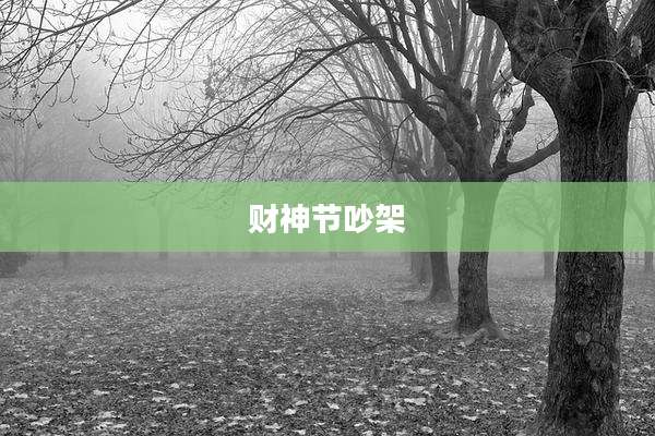 财神节吵架