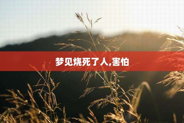 梦见烧死了人,害怕