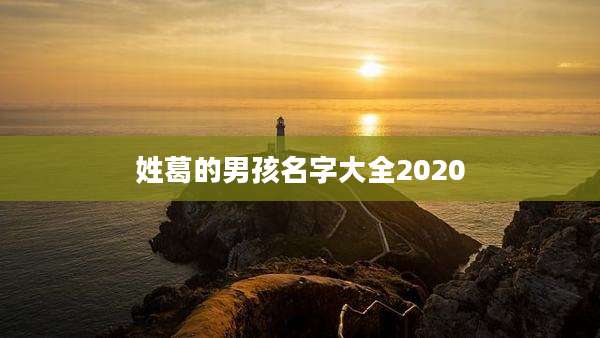姓葛的男孩名字大全2020