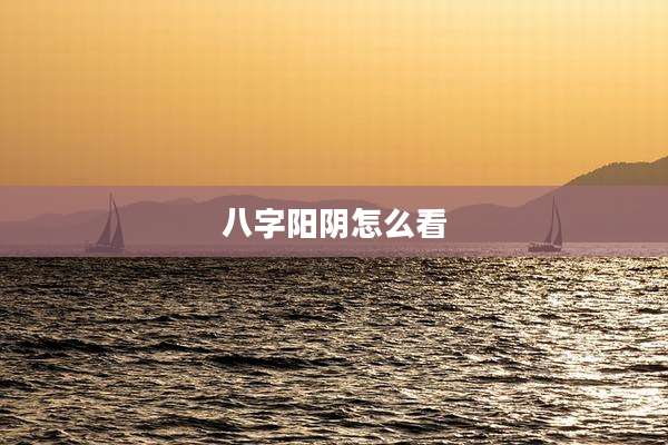 八字阳阴怎么看