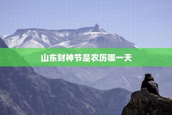 山东财神节是农历哪一天