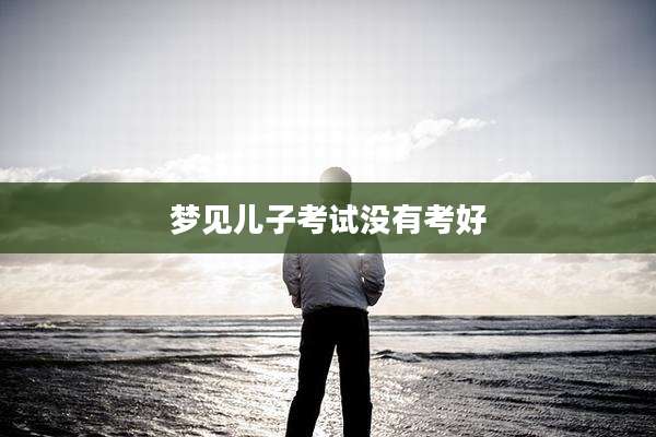 梦见儿子考试没有考好