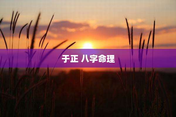 于正 八字命理