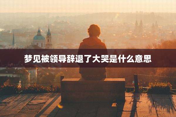 梦见被领导辞退了大哭是什么意思
