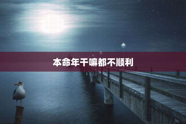 本命年干嘛都不顺利